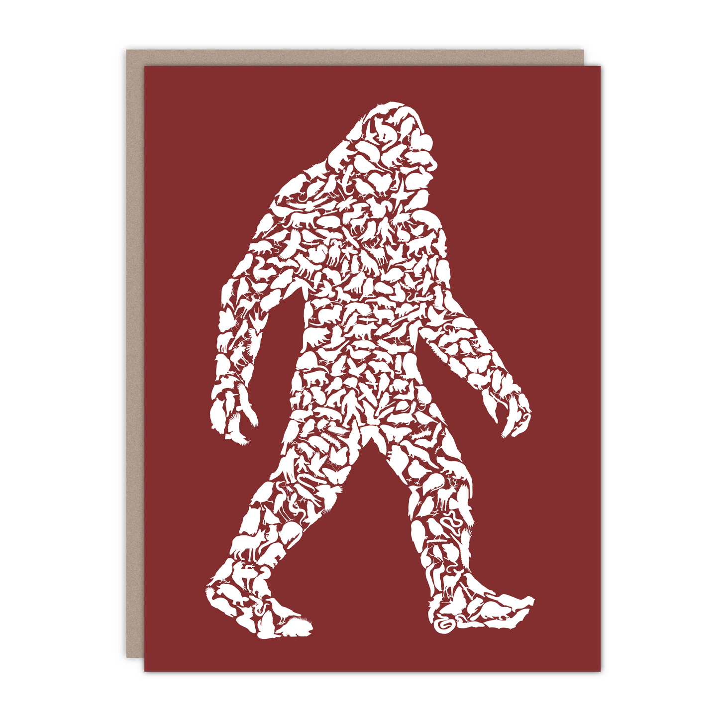 Bigfoot Recycled Blank Card - Alice Frost Studio