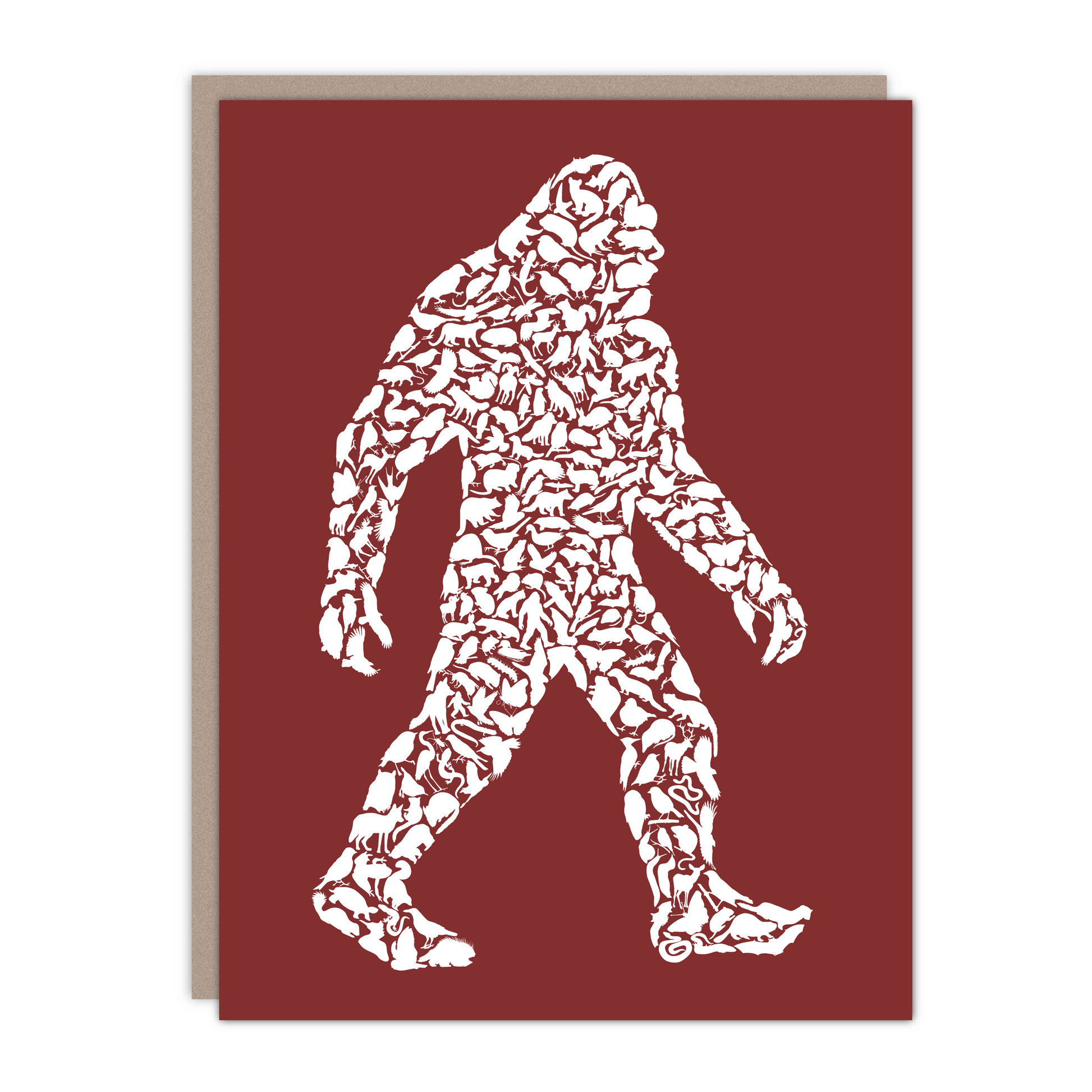Bigfoot Recycled Blank Card - Alice Frost Studio