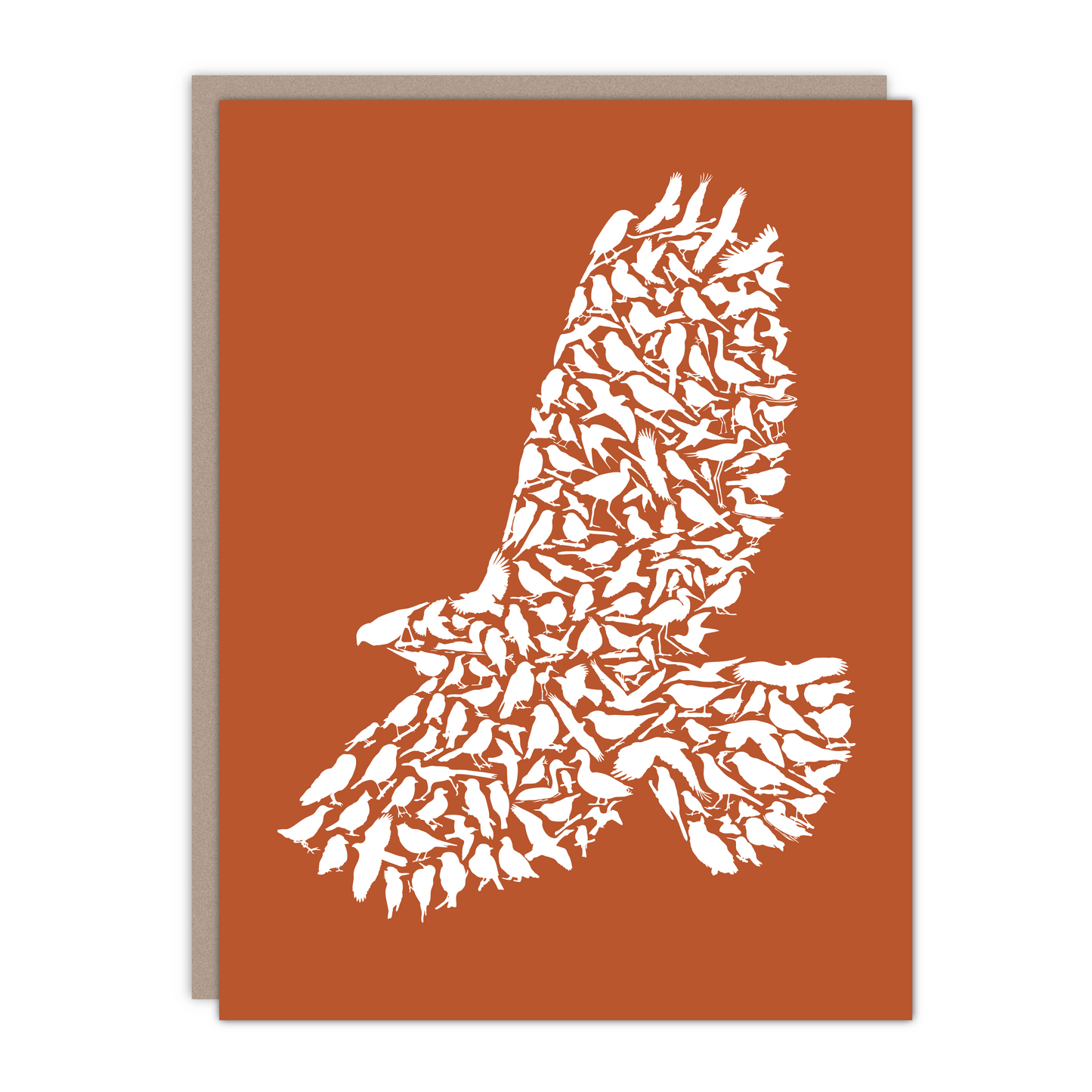 Red-tailed Hawk Recycled Art Card