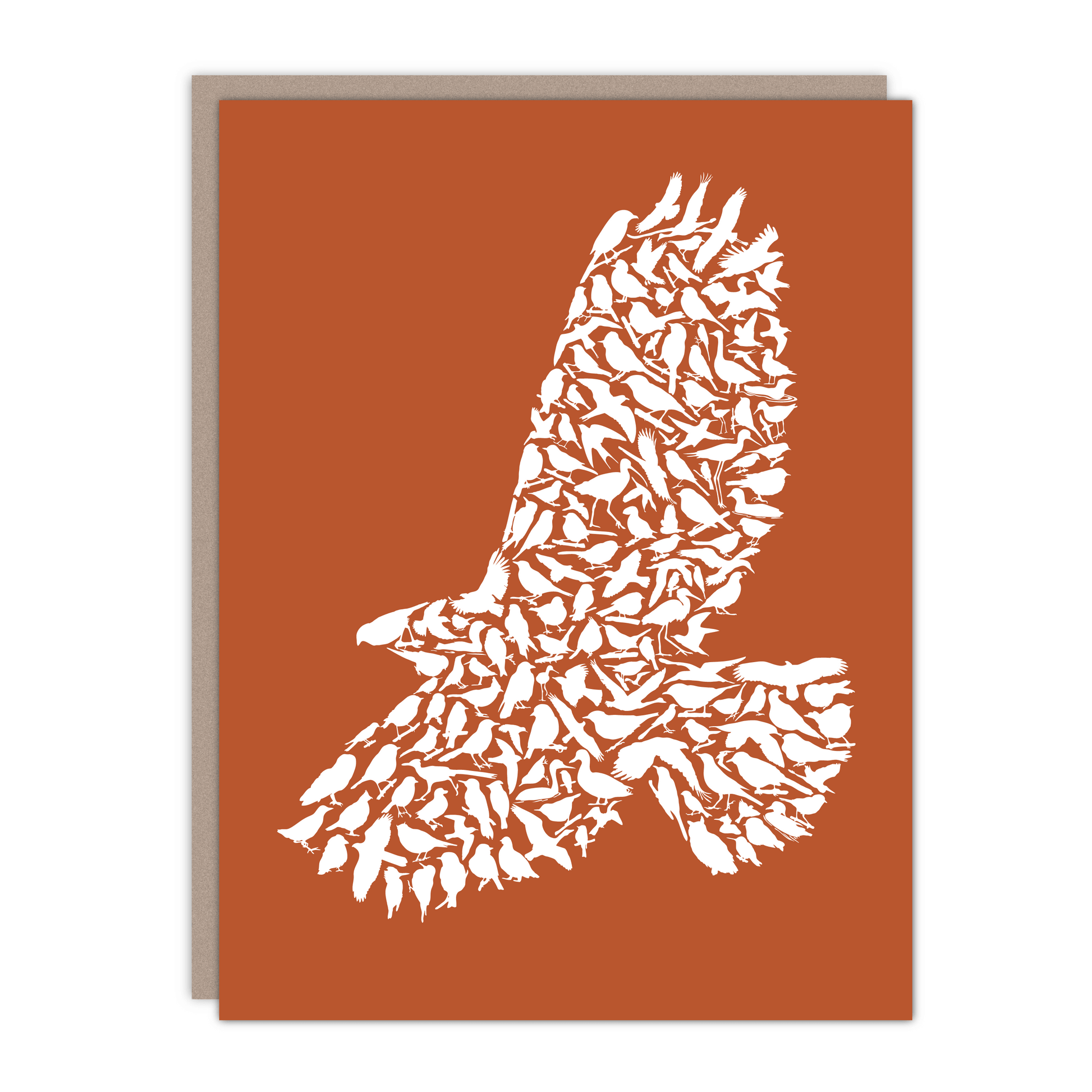 Red-tailed Hawk Recycled Art Card - Alice Frost Studio