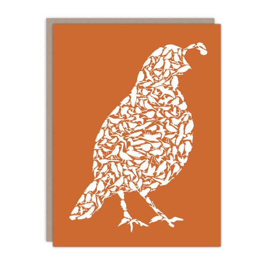 New size! Quail Art Card - Alice Frost Studio