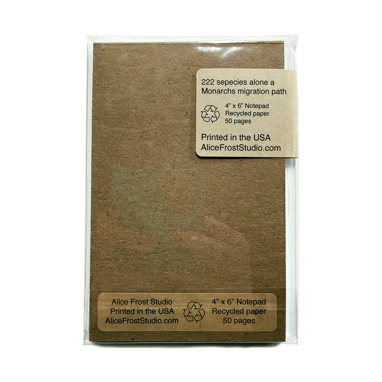 Monarch Butterfly Recycled Notepad