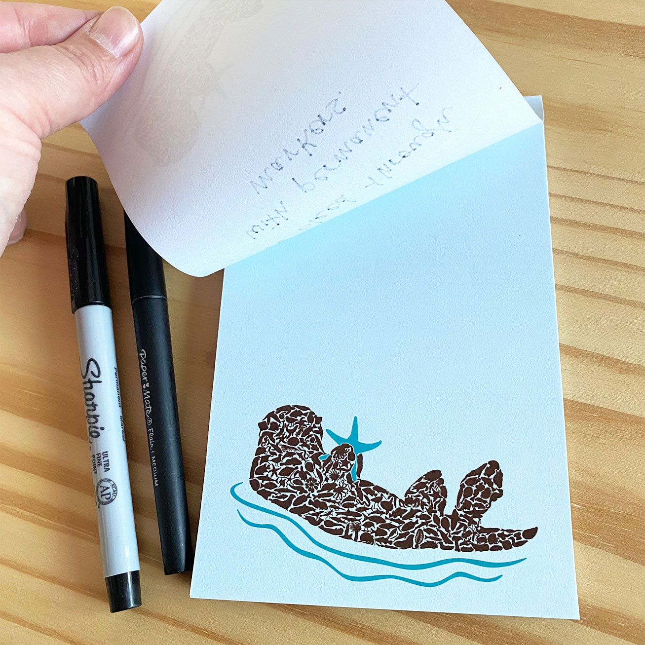 Sea Otter Recycled Notepad - Alice Frost Studio