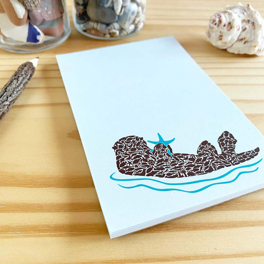Sea Otter Recycled Notepad - Alice Frost Studio