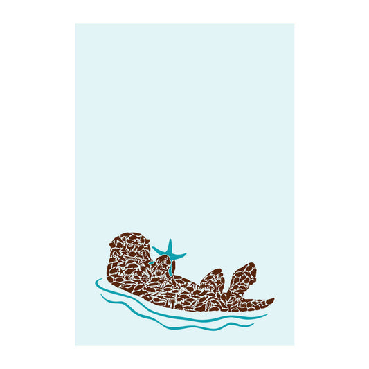 Sea Otter Recycled Notepad - Alice Frost Studio