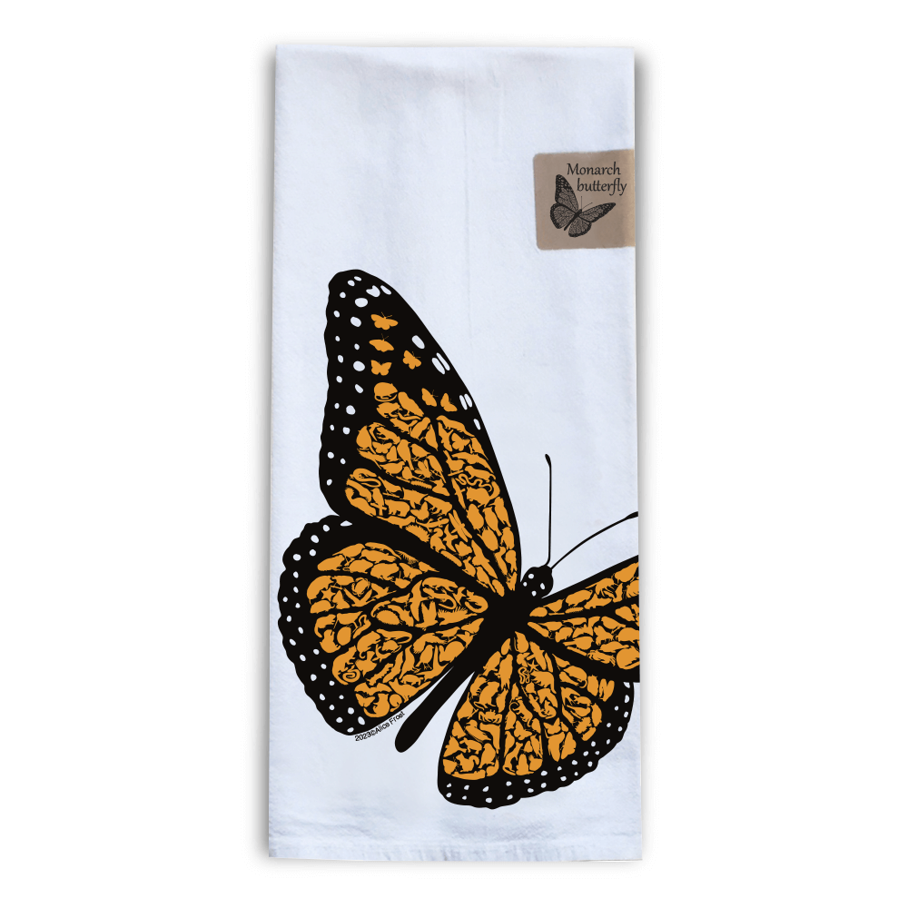 Monarch Butterfly Flour Sack Towel - Alice Frost Studio