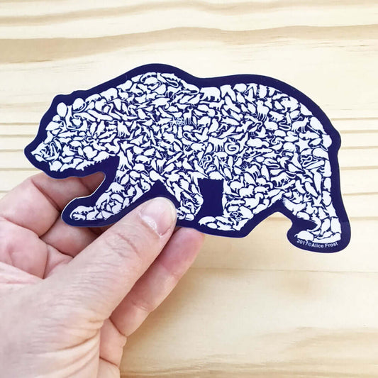 Grizzly Bear Sticker - Alice Frost Studio
