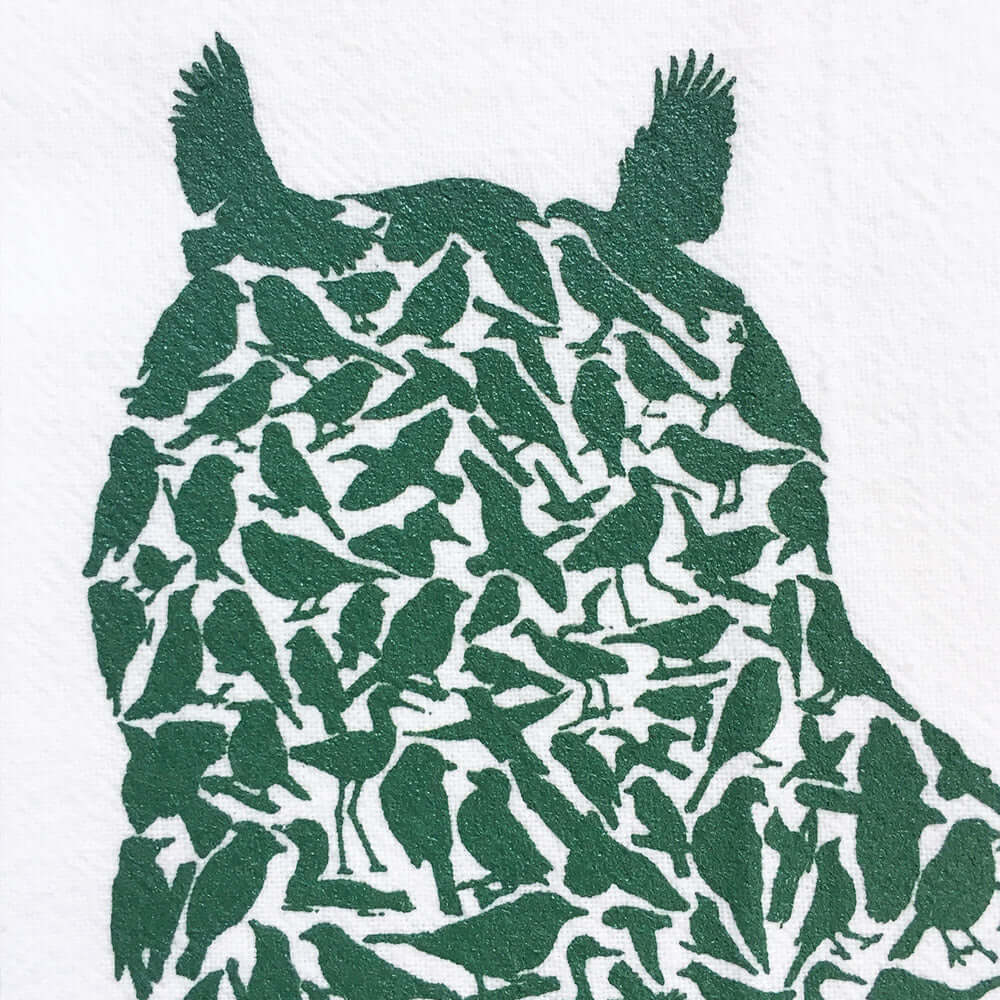 Owl Screen Printed Towel - Alice Frost Studio