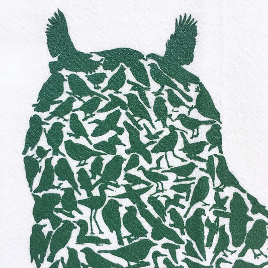 Owl Screen Printed Towel - Alice Frost Studio