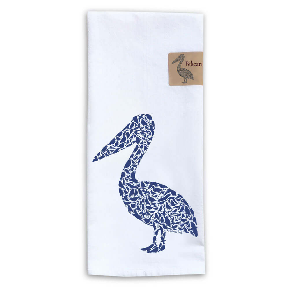 Pelican Flour Sack Tea Towel - Alice Frost Studio