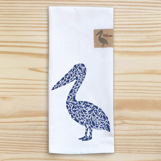Pelican Flour Sack Tea Towel - Alice Frost Studio