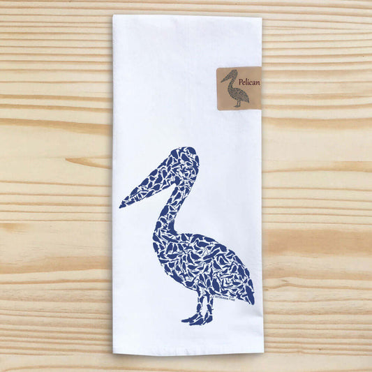 Pelican Flour Sack Tea Towel - Alice Frost Studio