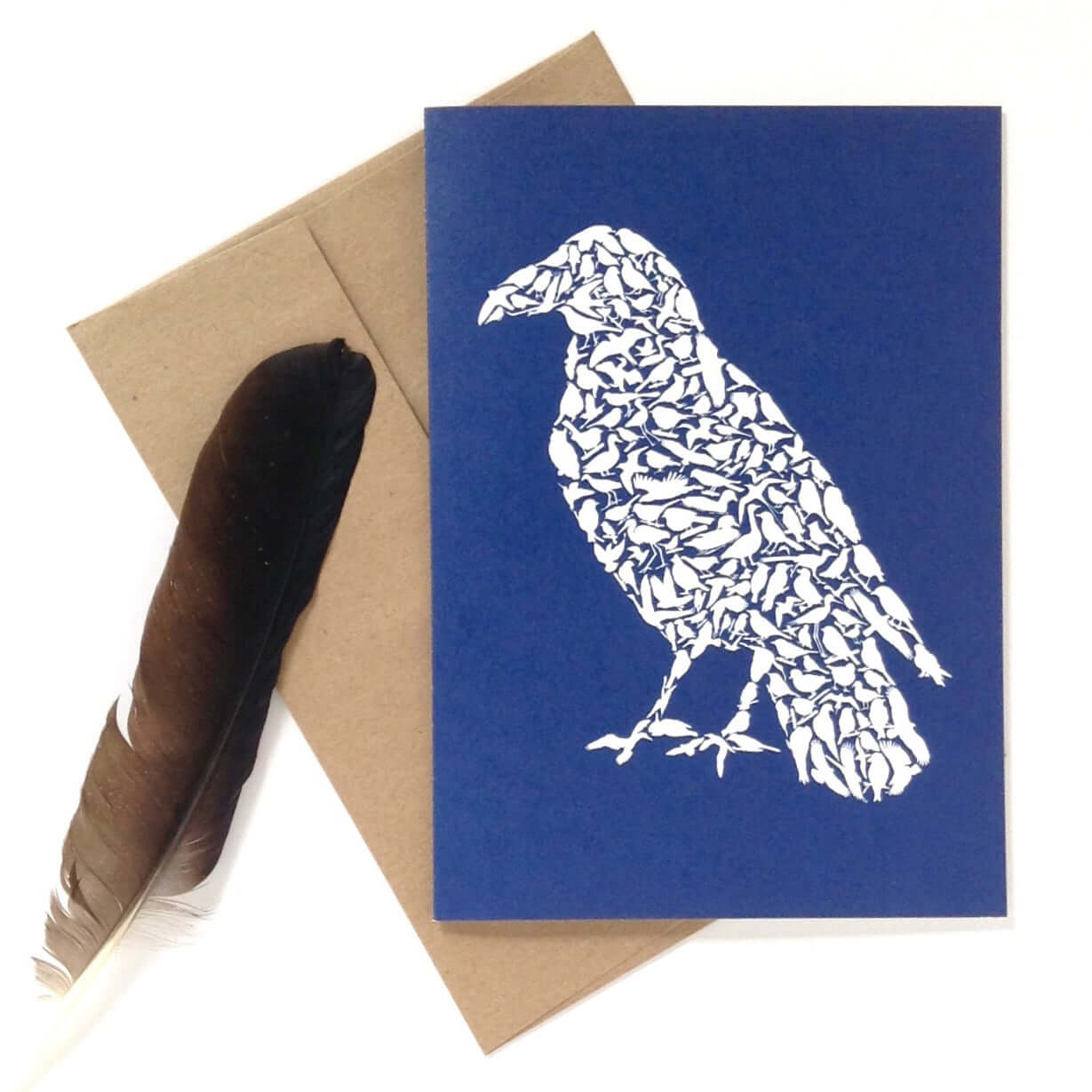 Raven Recycled Greeting Card - Alice Frost Studio