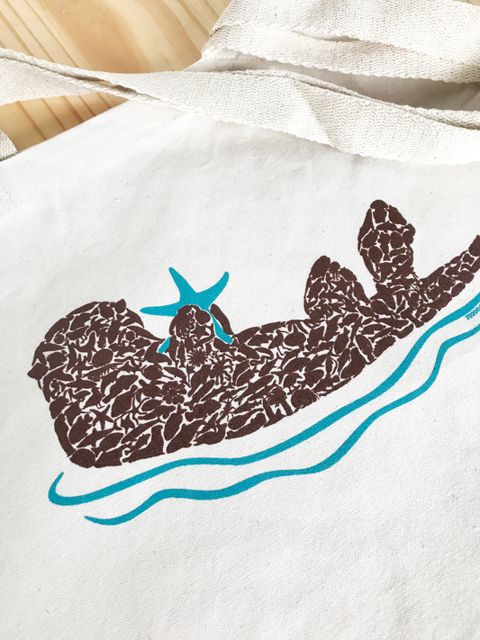 Sea Otter Organic Tote Bag - Alice Frost Studio
