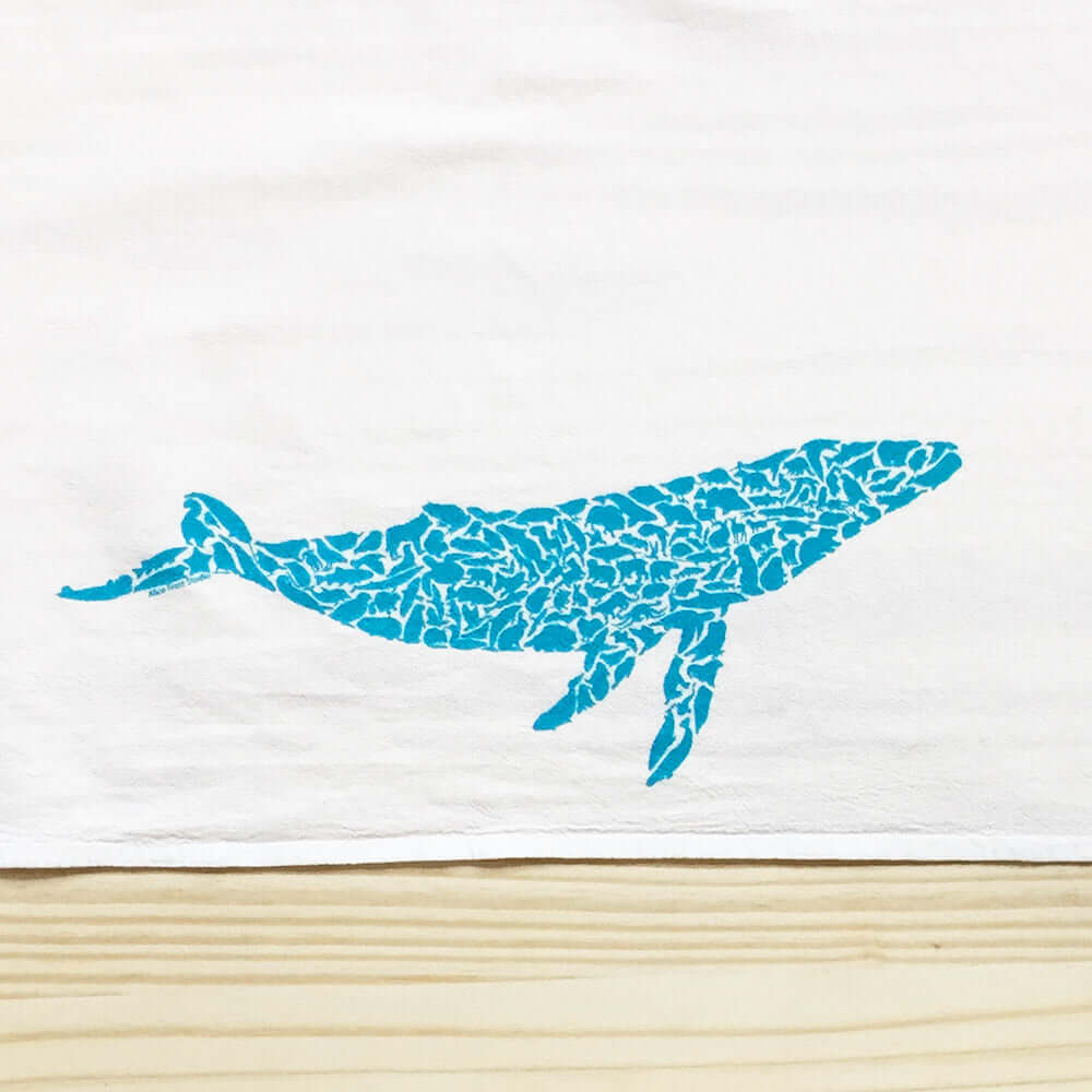 Humpback Whale Flour Sack Towel - Alice Frost Studio