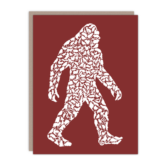 Bigfoot Recycled Blank Card - Alice Frost Studio