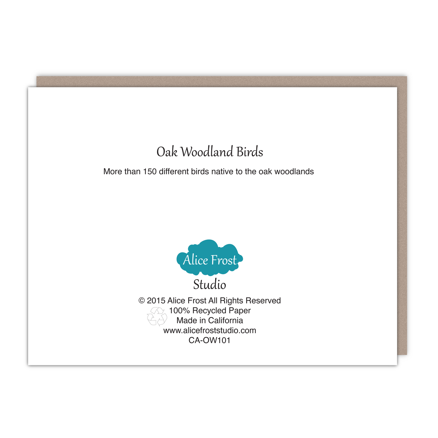 New size! Oak Woodland Birds Summer Card - Alice Frost Studio