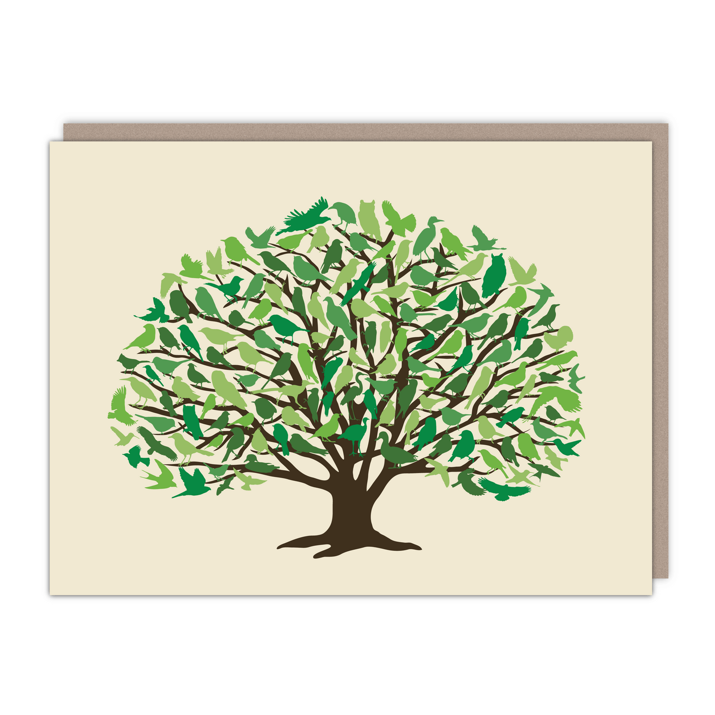 New size! Oak Woodland Birds Summer Card - Alice Frost Studio