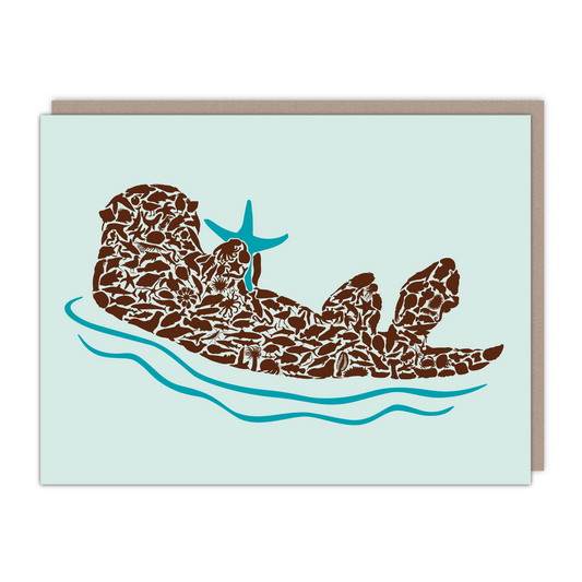 Sea Otter Recycled Paper Card