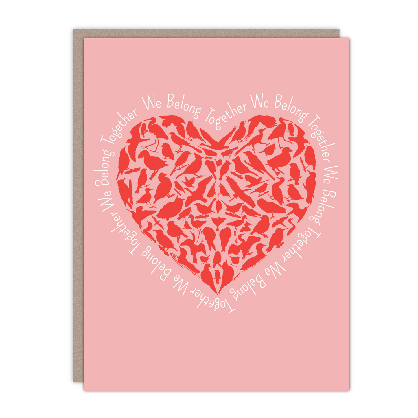 Love Birds Heart Recycled Blank Card - Alice Frost Studio