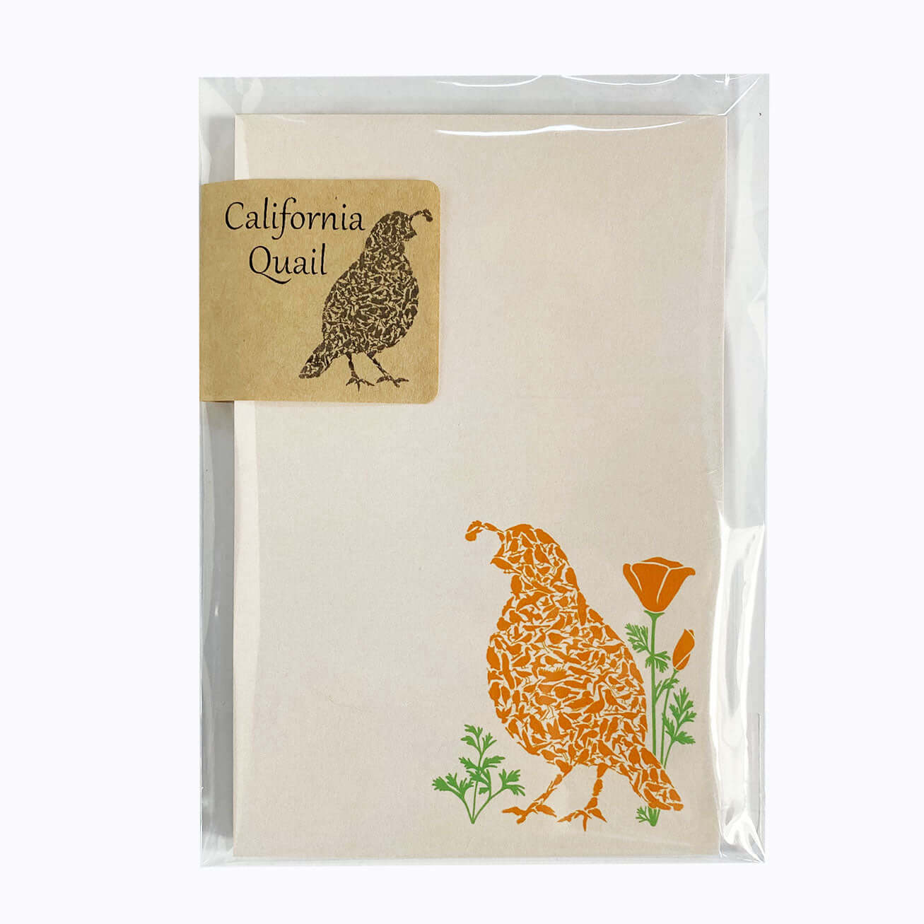 California Quail Recycled Notepad - Alice Frost Studio