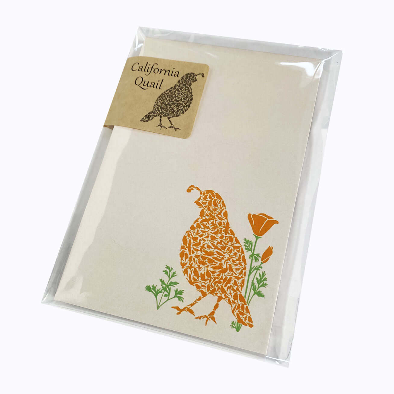 California Quail Recycled Notepad - Alice Frost Studio