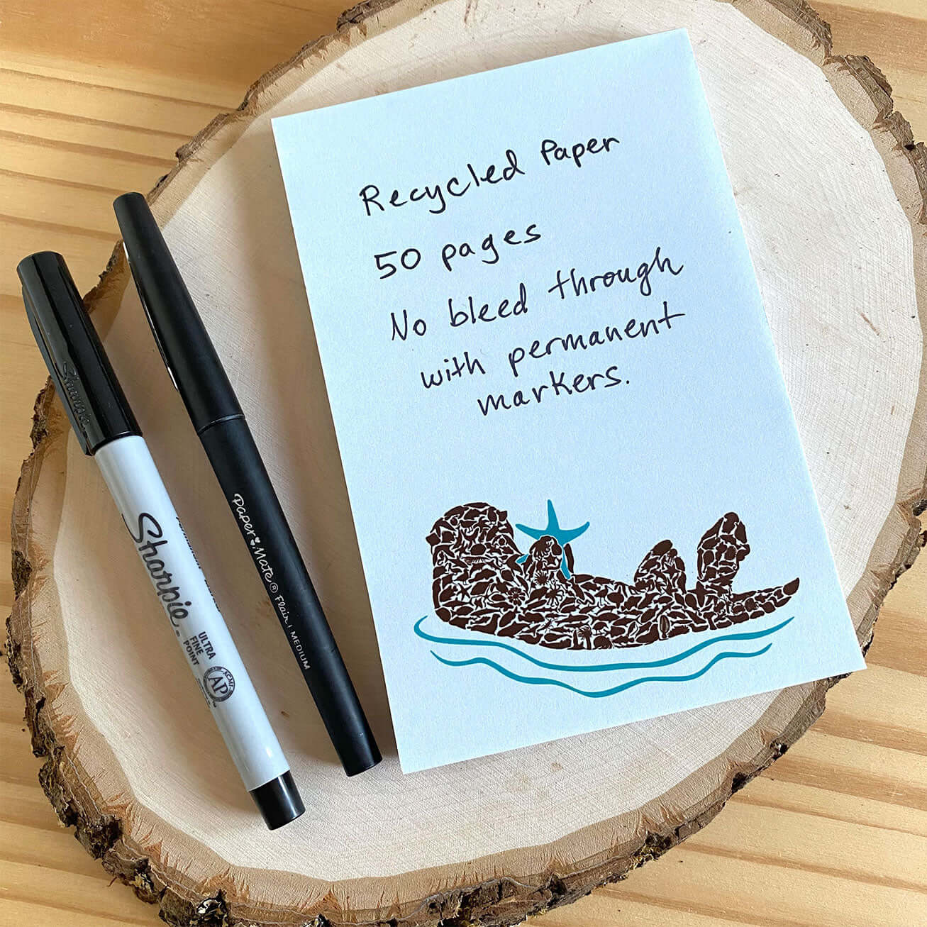 Sea Otter Recycled Paper Notepad – Alice Frost Studio