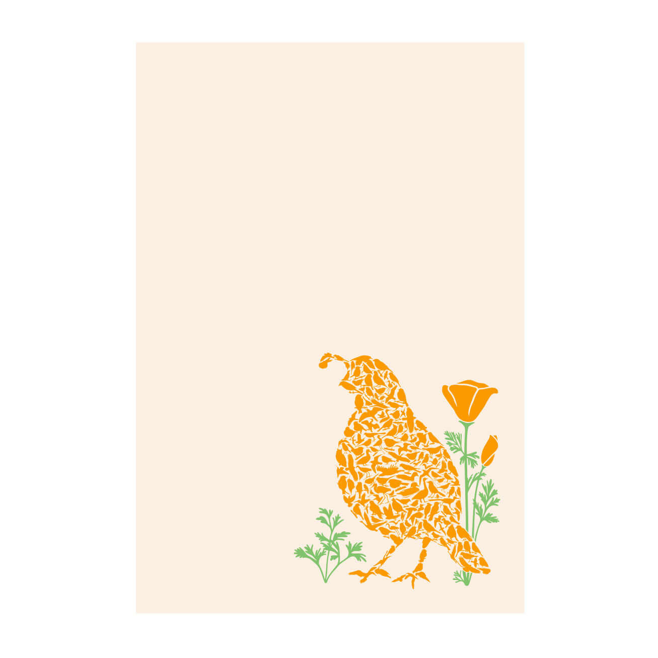 California Quail Recycled Notepad - Alice Frost Studio