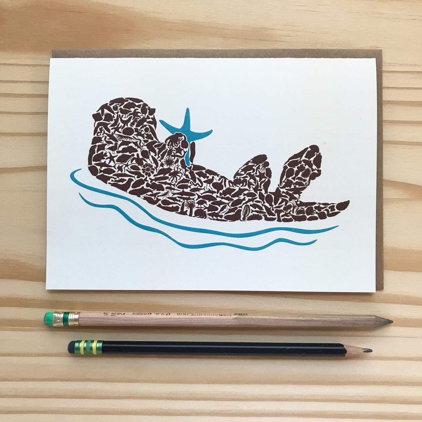 Sea Otter Card - Alice Frost Studio