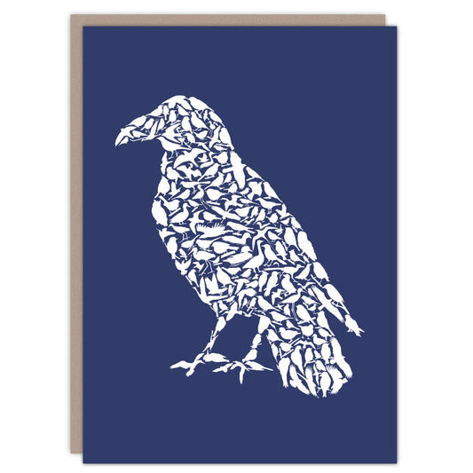 Raven Recycled Greeting Card - Alice Frost Studio
