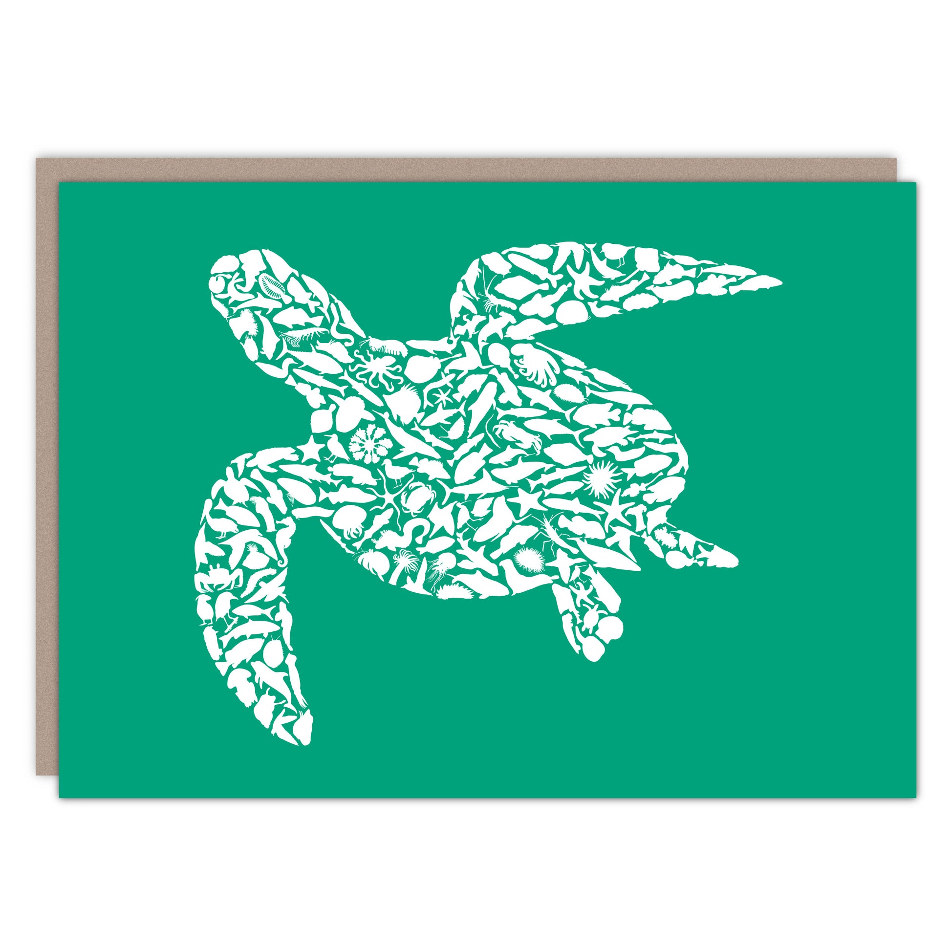 Green Sea Turtle Card - Alice Frost Studio