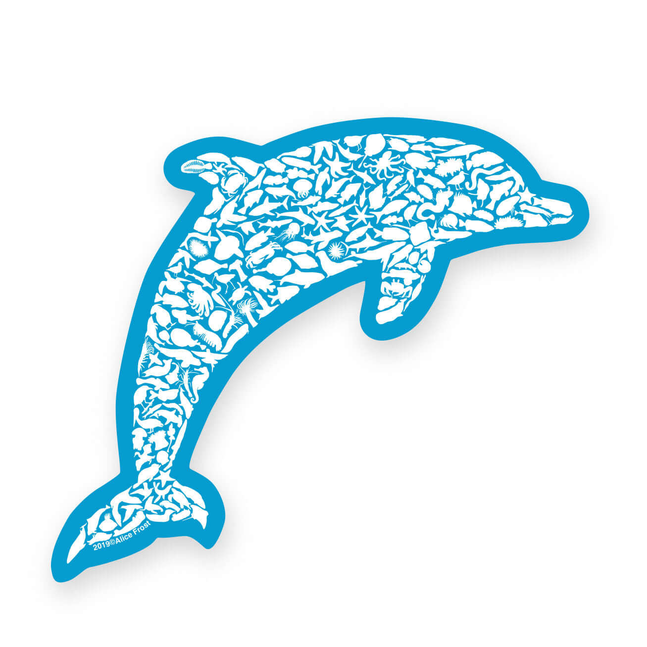 Bottlenose Dolphin Sticker - Alice Frost Studio