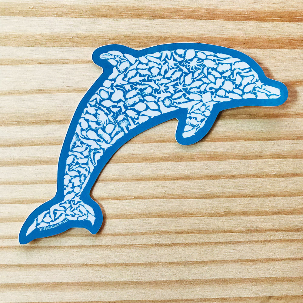 Bottlenose Dolphin Sticker - Alice Frost Studio