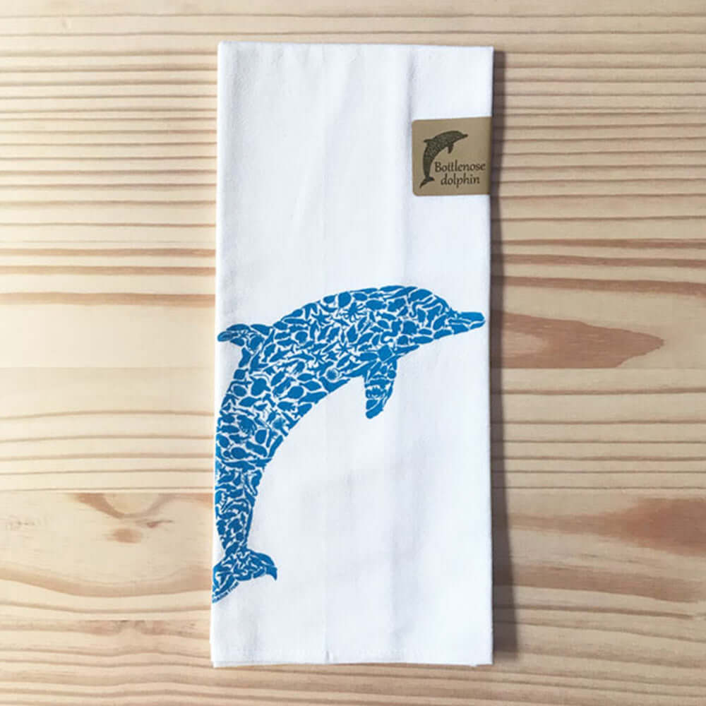 Bottlenose Dolphin Cotton Towel - Alice Frost Studio