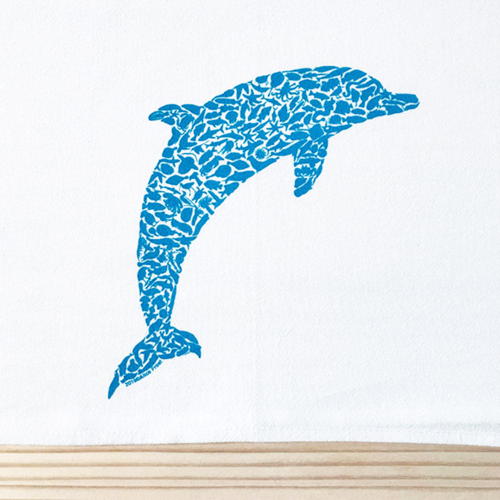 Bottlenose Dolphin Cotton Towel - Alice Frost Studio