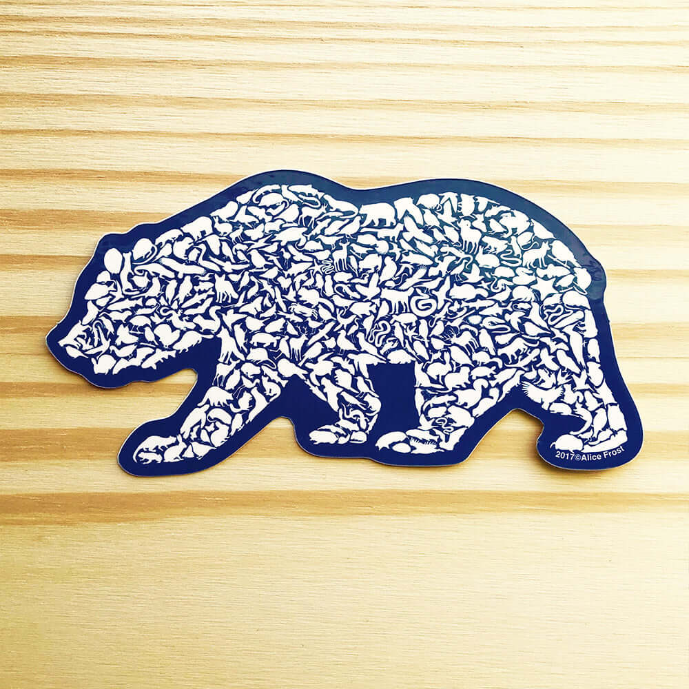 Grizzly Bear Sticker - Alice Frost Studio