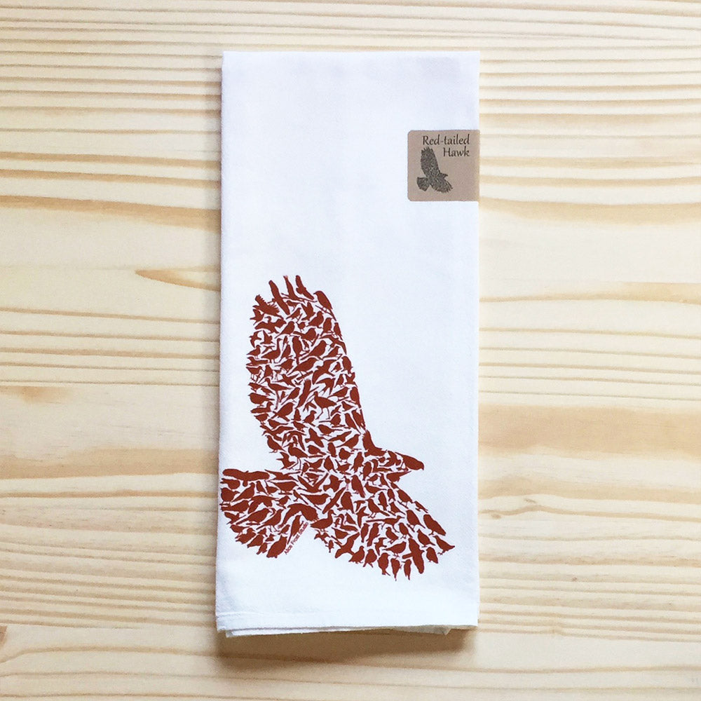 Red tailed Hawk Dish Towel - Alice Frost Studio