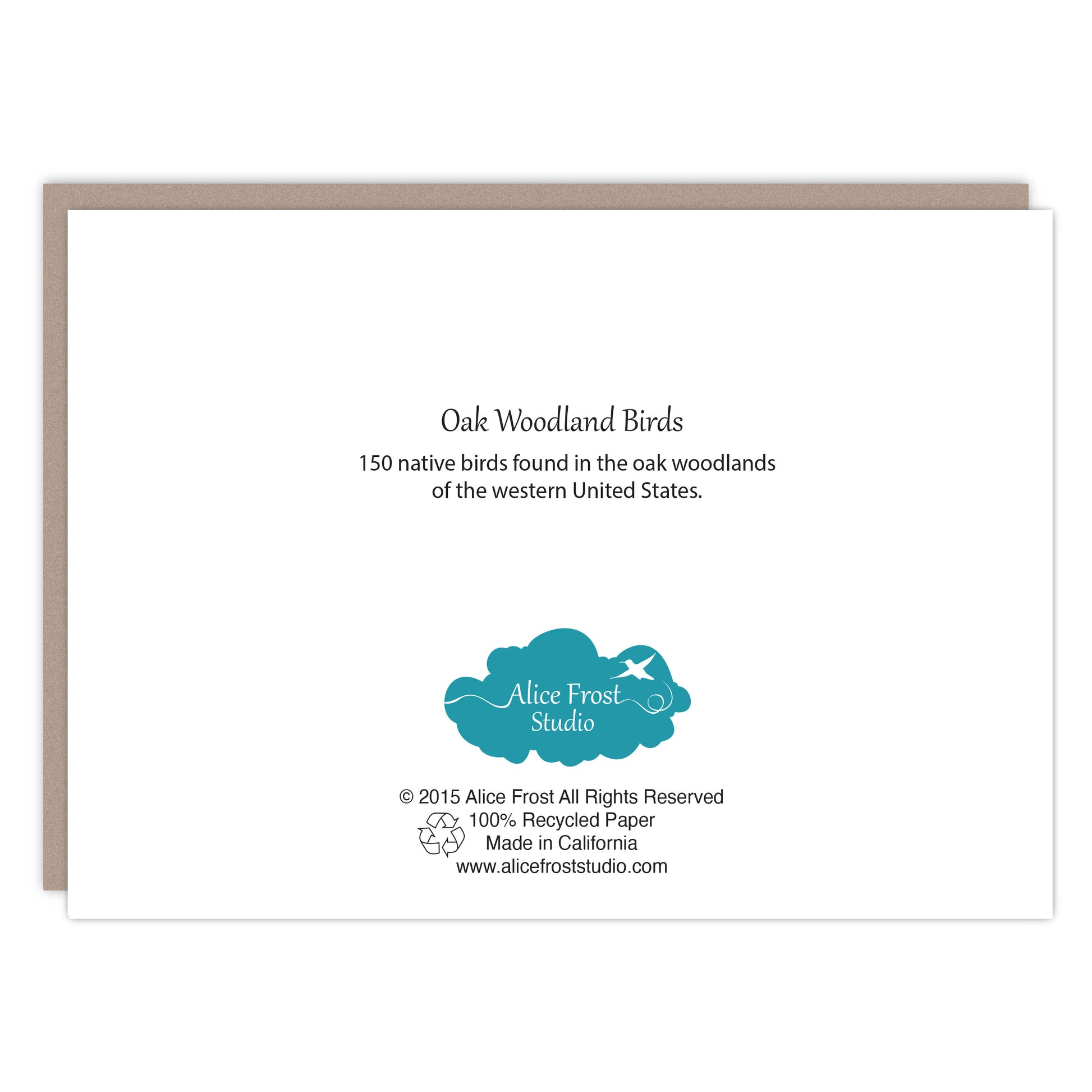 Oak Woodland Birds Fall Autumn Card - Alice Frost Studio