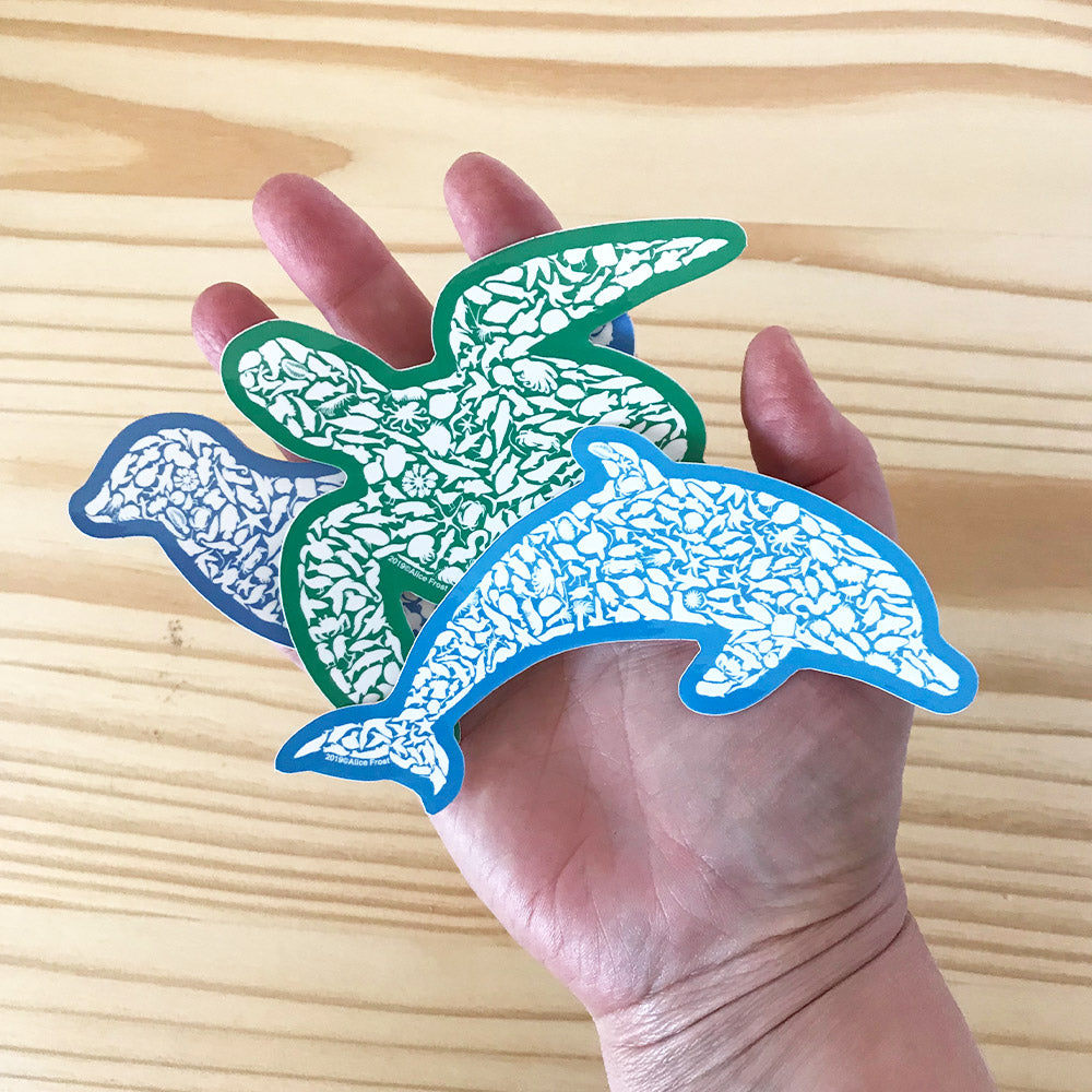 Green Sea Turtle Sticker - Alice Frost Studio