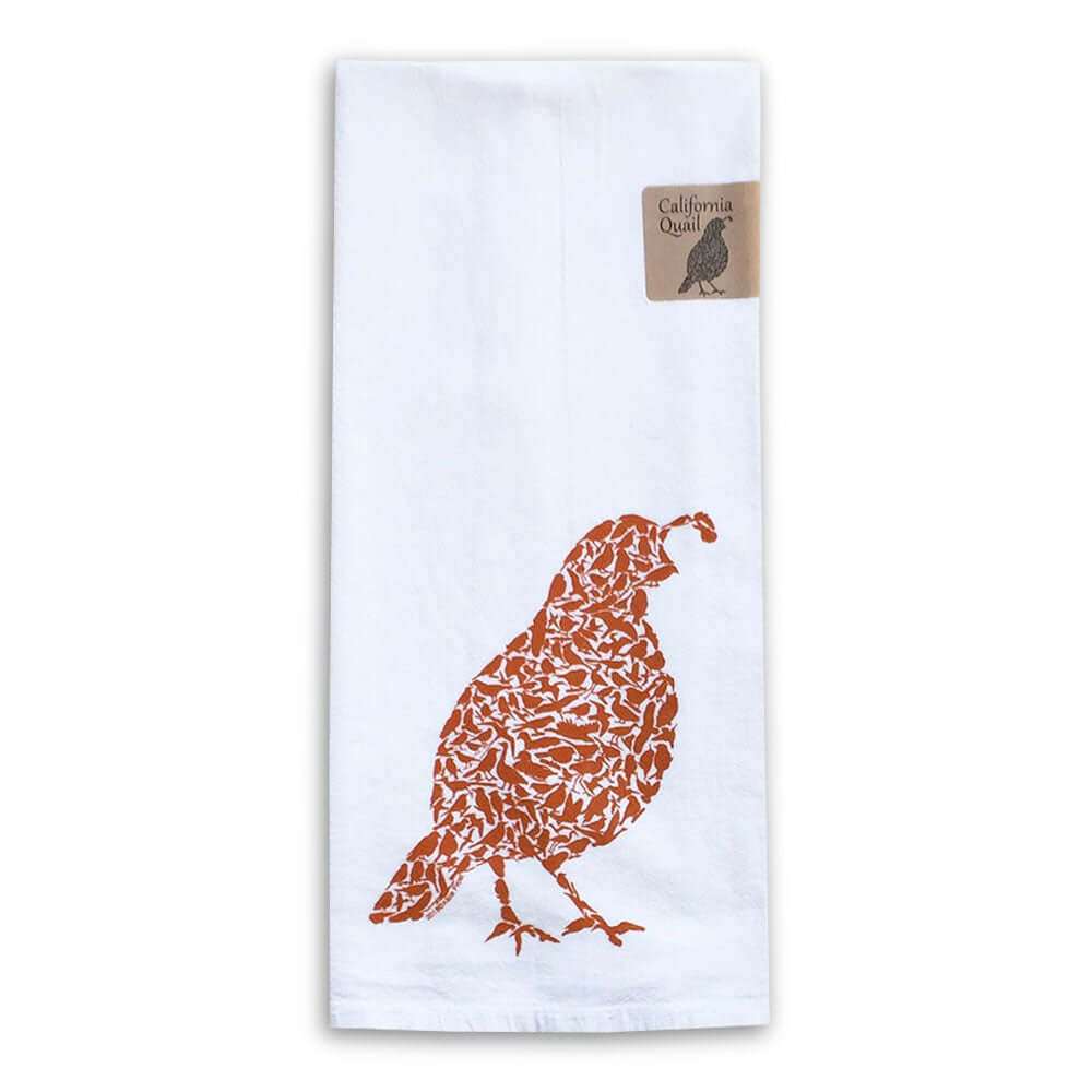 California Quail Cotton Tea Towel - Alice Frost Studio