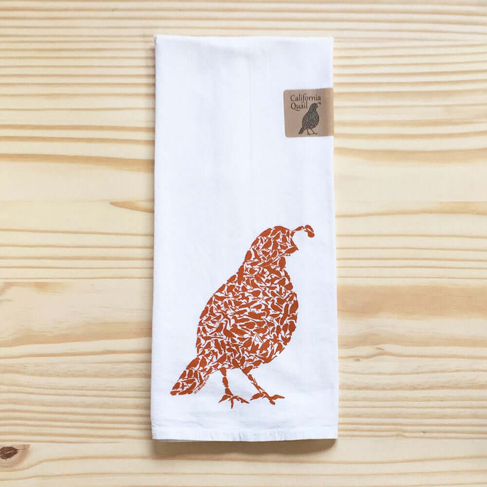 California Quail Cotton Towel - Alice Frost Studio