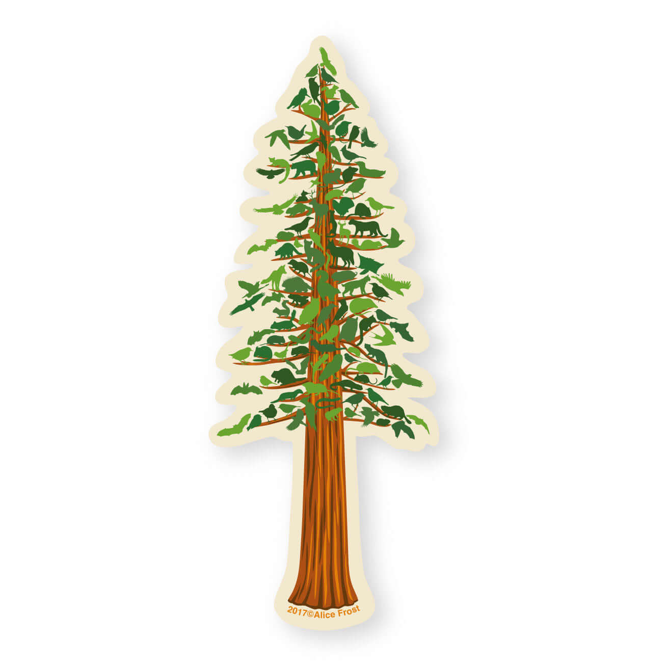 Redwood Tree Sticker - Alice Frost Studio