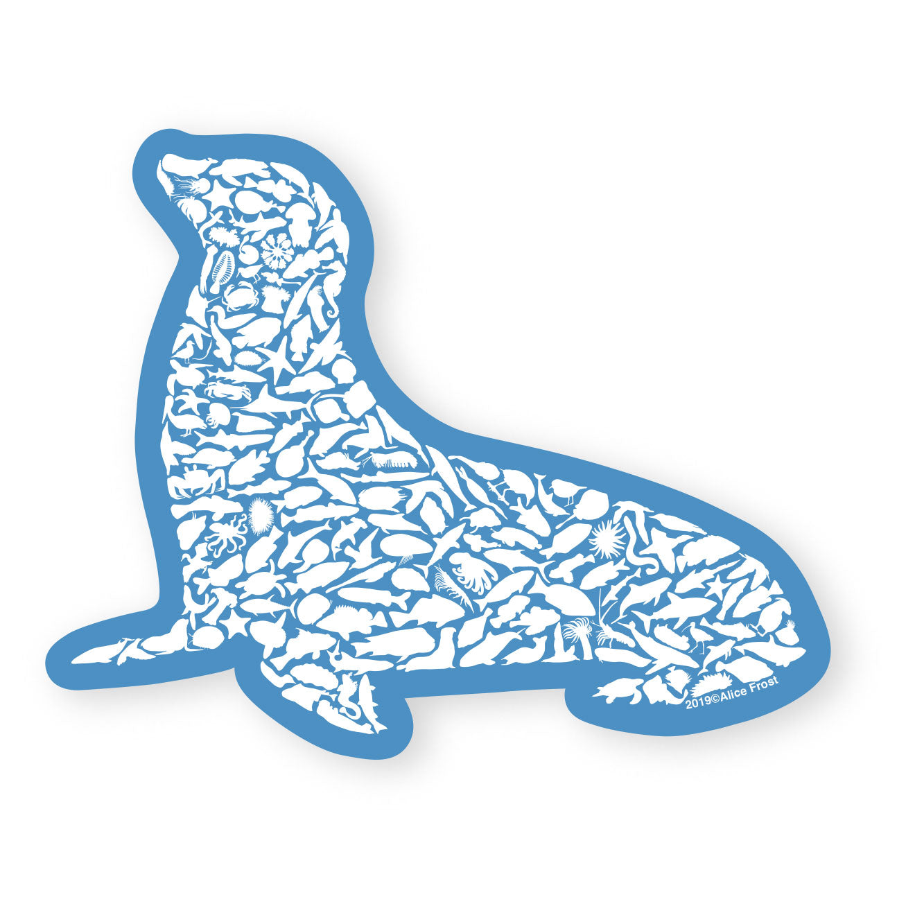 California Sea Lion Sticker - Alice Frost Studio