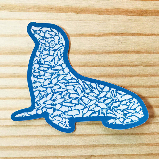 California Sea Lion Sticker - Alice Frost Studio