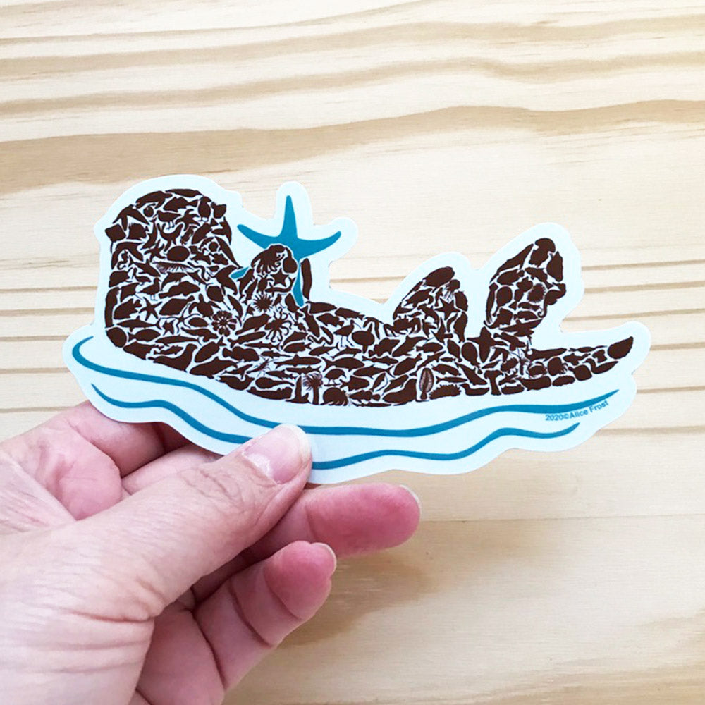 Sea Otter Sticker - Alice Frost Studio