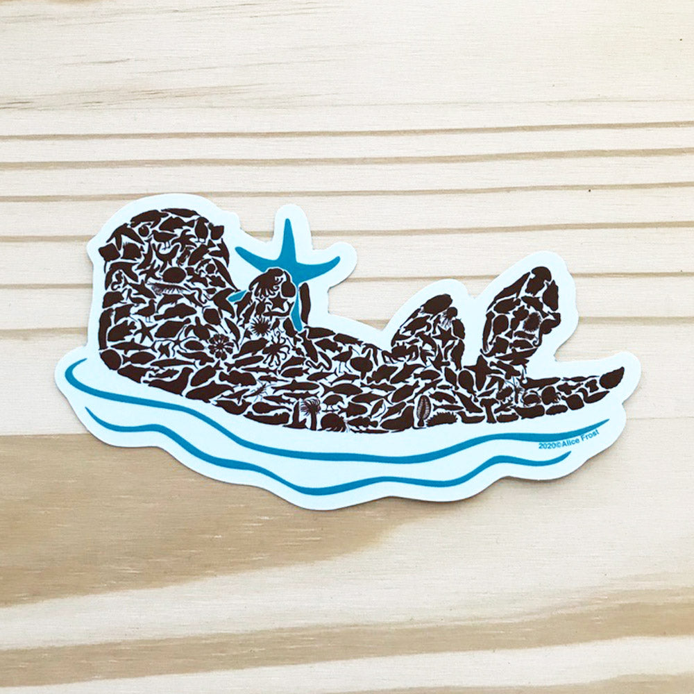 Sea Otter Sticker - Alice Frost Studio