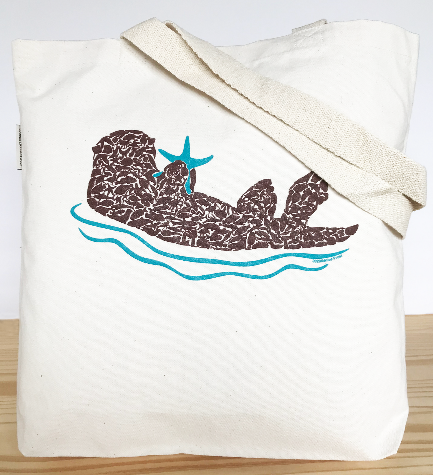 Sea Otter Organic Tote Bag - Alice Frost Studio