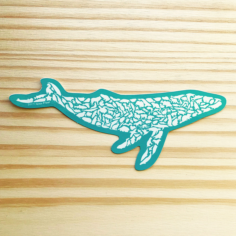 Humpback Whale Sticker - Alice Frost Studio