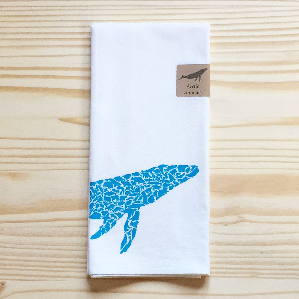 Humpback Whale Flour Sack Towel - Alice Frost Studio